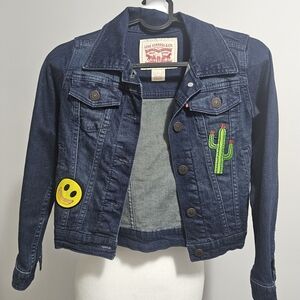 Levi's Kids Dark Blue Denim Jacket with Patches